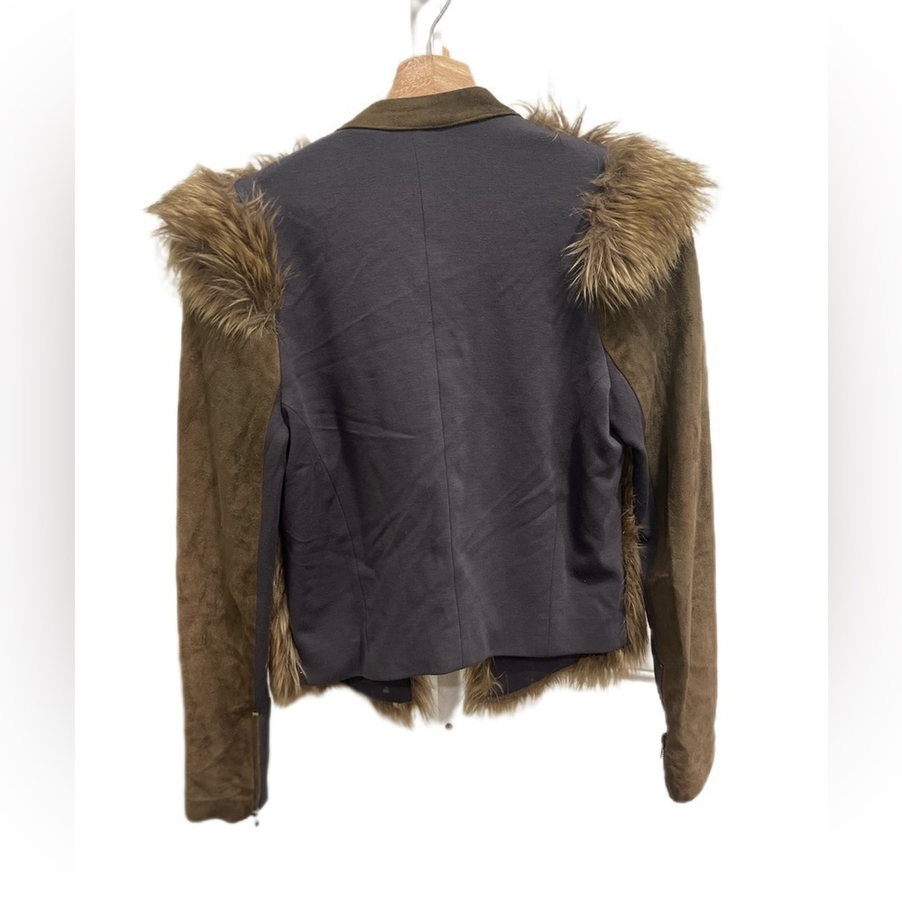 Twelfth Street by Cynthia Vincent Women's Luxurious Leather & Fur Jacket Sz L - Picture 2 of 9